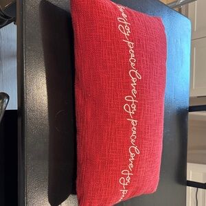 Pottery Barn Red Cotton Pillow Cover